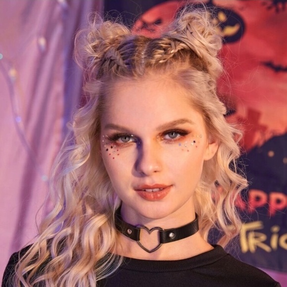 ❤️ Awesome PU leather heart choker absolve in various colors 🖤 - Picture 8 of 11